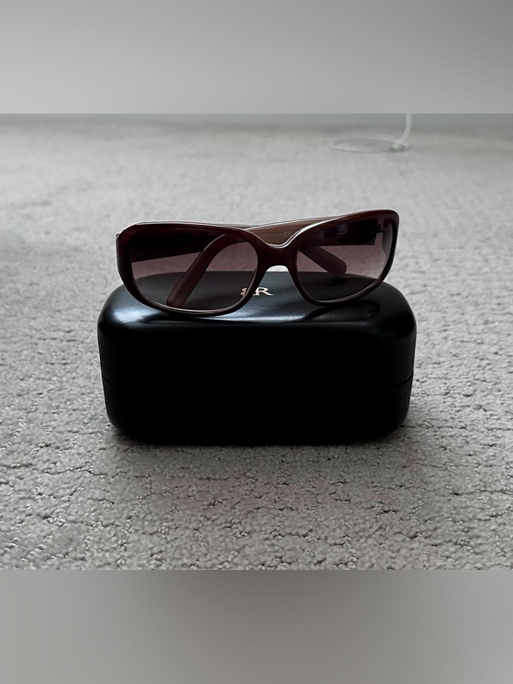 Banana Republic Brown Rectangular Women's Sunglasses with Case